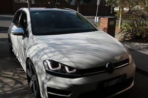 Volkswagen Golf R in White - paint protection melbourne Paint Protection Melbourne image 1